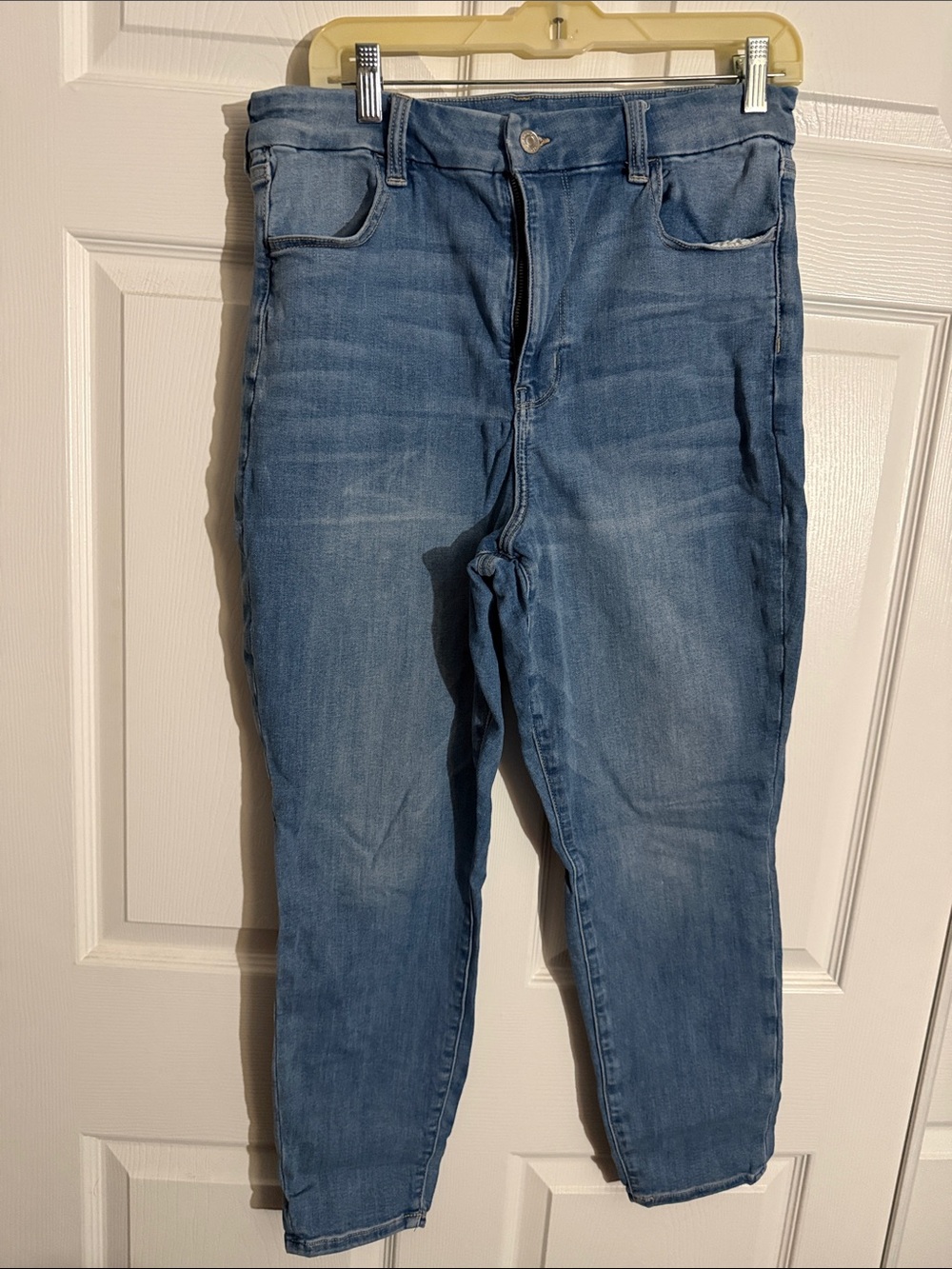 Womens Blue Casual Stretch Jeans